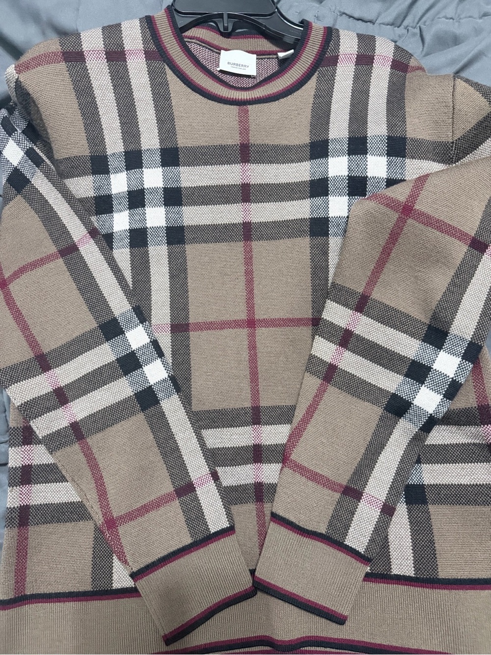 Burberry London Men’s 100% Wool Sweater Size Small Brown Naylor $800+ msrp
